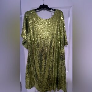 Eloquii Sparkling Green Midi Dress